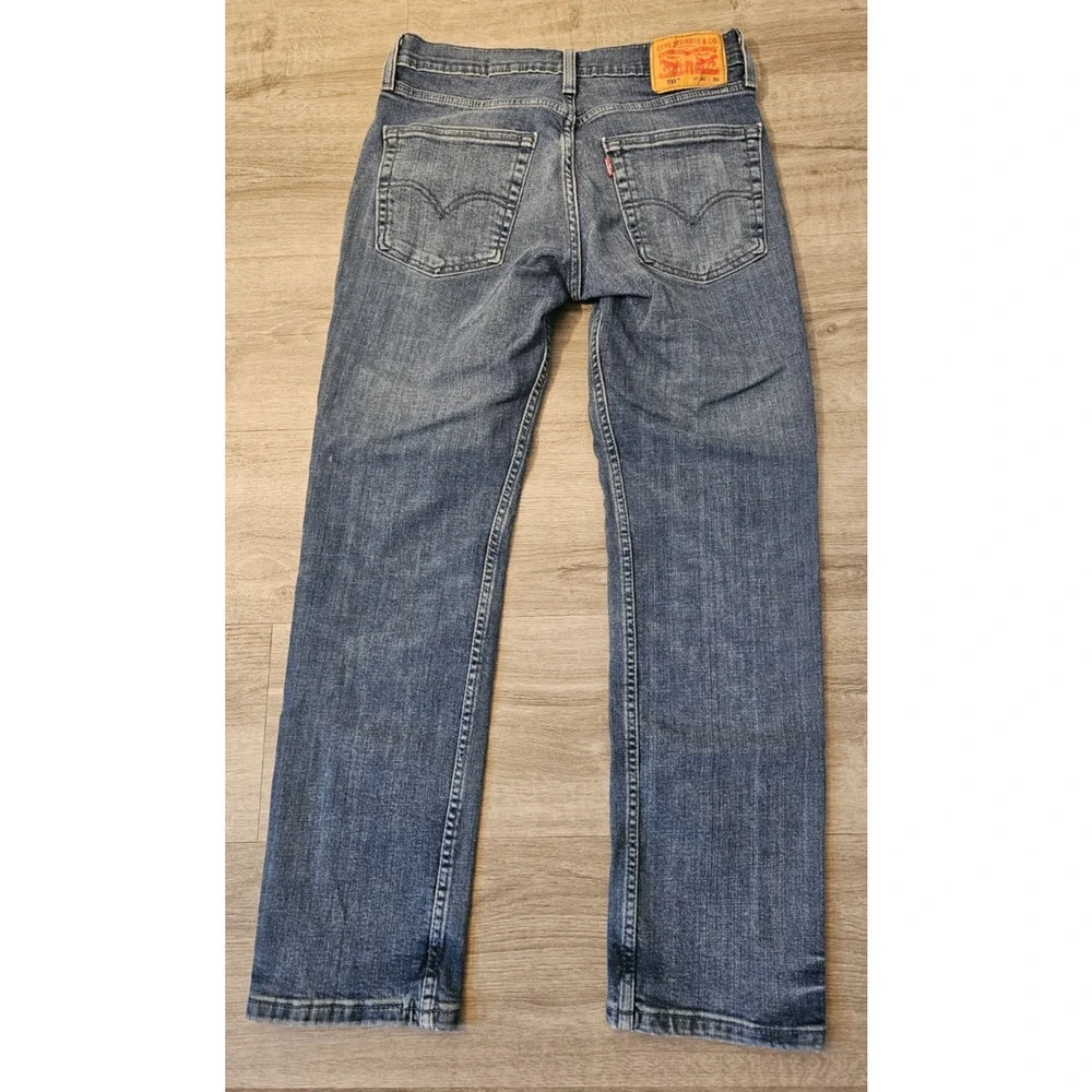 Levi's 514 Men's Jeans Size 30x30 Blue Slim Straight Denim Classic Medium Blue